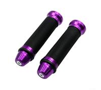 Manopole per moto CNC Alluminio Gomma Antiscivolo - Impugnature Ergonomiche per Sicurezza e Comfort - Universali per Enduro Street - 6 Disponibili(purple)