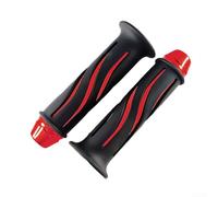 Manopole per moto con elementi visivi a doppio tono e geometria ottimizzate per resistenza al sudore e alla pioggia (rosso)