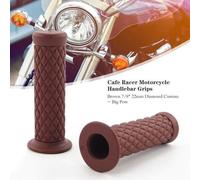 Manopole Per Moto Marroni Diamond Custom - Grande Porta 22mm 7/8Inch