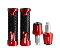 manopole per moto Per DUCATI MONSTER696 MONSTER 750 750D ARK Manopole Manubrio 7/8" 22MM Tappo Terminale(Red-MONSTER750DARK)