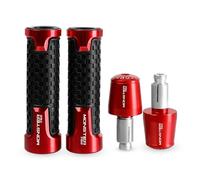 manopole per moto Per DUCATI MONSTER696 MONSTER 750 750D ARK Manopole Manubrio 7/8" 22MM Tappo Terminale(Red-MONSTER750)