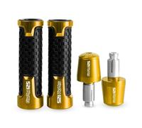 manopole per moto Per HON@&DA GROM GROM125 125 Manopole Manubrio Da 7/8" 22MM Tappo Terminale(Yellow-GROM125)