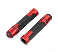Manopole per moto Universali Antiscivolo in Lega Alluminio per Manubrio 22mm - Presa Comoda e per alle Intemperie per Scooter per enduro Street Bike Nero(Red)