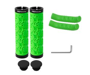 Manopole per mountain bike con elementi a , set di manopole antiscivolo e ammortizzanti per manubrio con coperture protettive per le leva freno della bicicletta