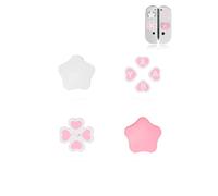 Manopole per pollice per Nintendo Switch, tappi per joystick per interruttore/oled, copertura per joystick analogico per controller NS1 Joycon con adesivo pulsante, cuore stella rosa bianco