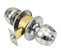 Manopole per porta rotonde in acciaio inossidabile da 35-50 mm con rotazione e serratura rotonda universale, 1 pezzo (B003 TYPE_35-50MM)