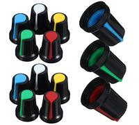 Manopole Potenziometro Chitarra 6mm, Ricambio 50 Pezzi Plastica | Chitarra Elettrica, Presa Salda e Tocco Piacevole, Kit Multicolore da Cinquanta Pezzi