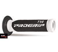 MANOPOLE PROGRIP 732 RACING Aperte Bianco-Nero 22/24mm UNIVERSALE SCOOTER MOTO
