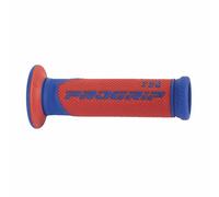 Manopole progrip per scooter on road 732 a doppia densità blu-rosso con estremi