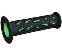 Manopole Progrip Strada Dual Density Gel Nero Verde, con lati forati