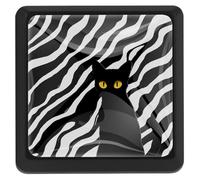 Manopole quadrate per armadietti a gradini neri e gatti per ante della cucina, pomelli neri per cassetti della camera da letto, maniglie per porte della cucina per armadi