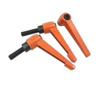 Manopole regolabili, Black Orange Clamping Lever Screws M4-M12 Adjustable Handle Locking External Male Thread 1pcs(Orange Colour,M10X32)