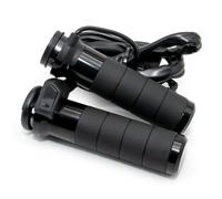 Manopole riscaldanti Titan-X con interruttore integrato per Harley Davidson con impugnatura elettronica dell'acceleratore, nero