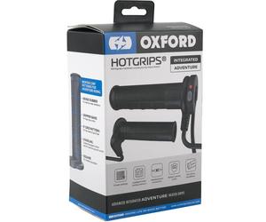 Manopole riscaldate integrate Oxford HotGrips Advanced Adventure, colore nero.