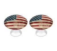 Manopole rotonde per cassetti da cucina, stile vintage, con bandiera americana americana, confezione da 2 pezzi, in stile moderno, per casa, ufficio, cucina