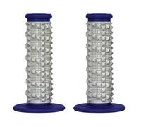 Manopole SCAR x2r Doppio Density Full Diamond-Gris/Azzurro per Moto