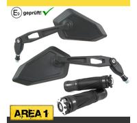 Manopole + Specchio Kawasaki Kl, KLX, KLR 250 / Lui 6N 650 (Set / Xtreme)