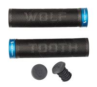 MANOPOLE WOLFTOOTH ECHO LOCK ON NERO BLU ALLUMINIO PER MTB BICI BICICLETTA