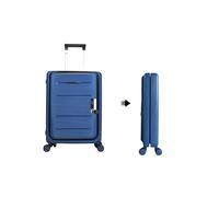 Manori Market Valigia Pieghevole Extra Compatta con ABS+PC Bagaglio a Mano Rigido Bagagli Cabina con 4 Ruote Doppie Girevoli e Serratura con Lucchetto TSA, blu, Large, Valigia extra pieghevole