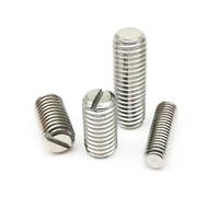 Manoud 5/10 pz M1.2 M1.4 M1.6 M2 M2.5 M3 M4 M5 M6 M8 GB73 304 in Acciaio Inox A Testa Intaglio Punta Piatta End Senza Testa Grano Bullone Vite(2mm,10pcs M2.5)