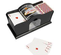 Manovella Del Mixer Di Carte, Mixer Di Carte 2 Giochi | Mixer Da Tavolo Poker,2 Giochi Di Portacarte, Sistema Di Manovella Facile, Mixer Di Carte Casino Per Blackjack Poker Texas