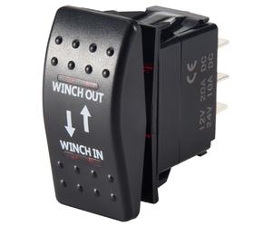 Manovella IN Fuori Rocker Interruttore LED Rosso 7 Perno On-Off-On 12V 20A 24V