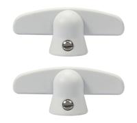 Manovella per finestra a battente da 3/8" per finestra a battente Pella/Andersen, dado speciale a farfalla con impugnatura a T, colore bianco (confezione da 2)