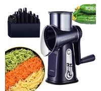 Manovella per frantoio per formaggio, grattugia per formaggio rotante manuale - trituratore per verdure a manovella con manico | Grattugia per formaggio portatile, affettatrice alimentare