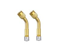 Manovella Prolunga valvola per bicicletta, adattatore valvola, set di prolunga per auto, moto, scooter, carriole (2 x 135 gradi)