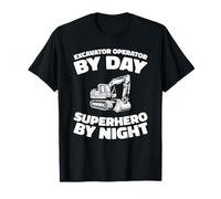 Manovratore Escavatore Operaio Edile Cantiere Escavatorista Maglietta