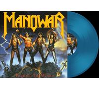 Manowar 'Fighting The World' LP Vinile blu trasparente - Nuovo e Sigillato