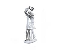 MANQILE Artigianato in Resina Stile Nordico Una Famiglia di Tre Persone Che Si tengono per Mano Statua Decorazioni per la casa Soggiorno per Interni Scultura Decorazione del Desktop