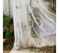 MANQILE Tende di Lusso Bianche con Motivo a Fiori Ricamati per Tende per Soggiorno, Camera da Letto, Decorazioni per la casa