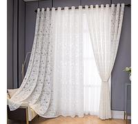 MANQILE Tende per Soggiorno, Sala da Pranzo, Camera da Letto, Moderna Decorazione per Tende da Finestra in Tulle Bianco