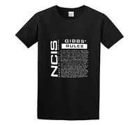 Man's T-Shirt NCIS Gibbs Rules S-3XL Black Black XL