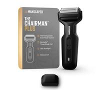 MANSCAPED® The Chairman™ Plus - Rasoio elettrico da uomo con lama, due testine intercambiabili, lamina a tre lame SkinSafe® e rasoio di precisione basette e mascella, ricarica USB-C, delicato sulla