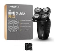 MANSCAPED® The Dome Shaver™ Plus - Rasoio da uomo con quattro lame rotanti a doppia traccia con tecnologia SkinSafe® e FlexAdjust, impermeabile, ricarica USB-C, pad lama staccabile magnetico, blocco