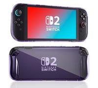 Mansiruyi Case for Nintendo Switch 2 2025, Transparent TPU Protective Case Only Compatible with 2025 NintendoSwitch 2, Strong and Anti-Scratch Clear Nintendo Switch 2 Case - Purple