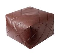 MANSKHW Pouf in Pelle marocchina Poggiapiedi Ottomano Non Riempito, Poggiapiedi Quadrato Cuscino per Sedile portaoggetti per Soggiorno, Decorazioni per la casa, Regali e Matrimoni
