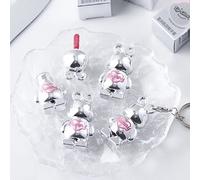 MANSLY - Bunny Keychain Lip Gloss - 4 Colors G02# Honey Mulberry Red - 0.8g