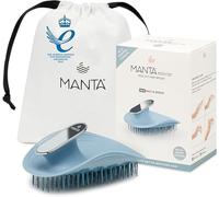 Manta Mirror Spazzola per capelli anti-rottura, spazzola districante da viaggio e doccia, con specchio integrato, spazzola per capelli bagnati e asciutti, per districarsi professionalmente, blu