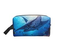 Manta Ray e Fish Print Travel Makeup Bag Portable Toiletry Bag Oxford Cloth Organizer per cosmetici Articoli da toeletta