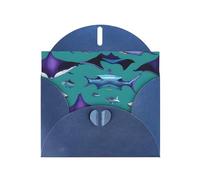 Manta Ray e Pesci stampa biglietti di auguri - Biglietti di ringraziamento biglietti di invito per feste festive