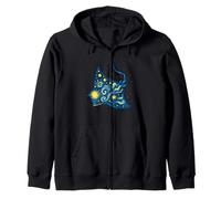 Manta Ray Notte stellata Amante Animale Pittura Ragazzi Ragazze Bambini Felpa con Cappuccio