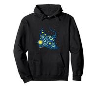 Manta Ray Notte stellata Amante Animale Pittura Ragazzi Ragazze Bambini Felpa con Cappuccio
