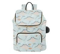 Manta Ray Pesce Azzurro Progettato Zaini per le Donne Elegante Leggero Signore Zaino Borsa a Tracolla per Viaggi Lavoro Shopping bolso de para mujer