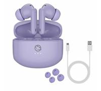 Manta Rytmo MTWS008P - Auricolari in-ear senza fili, Bluetooth 5.3, TWS Earbuds con microfono, controllo touch, stazione di ricarica USB-C, altoparlante da 12 mm, colore: Viola