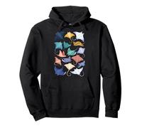 Mantaray Colorato Carino Felpa con Cappuccio