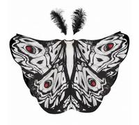Mantella a farfalla da donna, mantella a doppia faccia per costume da | Mantello a farfalla con design su entrambi i lati, antenna inclusa, facile da indossare, ideale per cosplay e feste
