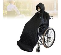 Mantella antivento for sedia a rotelle con cappuccio, poncho antipioggia for protezione dal freddo all-inclusive con cordino, coperta con scialle for sedia a rotelle con cappuccio